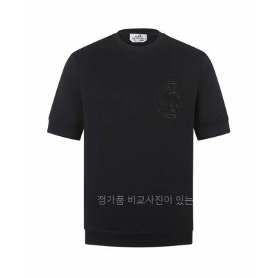 에*메스 로고 자수 반팔티셔츠