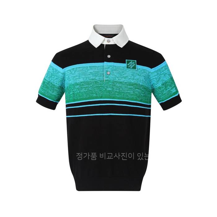 루*비통 이리데슨트 자카드 폴로 니트 반팔