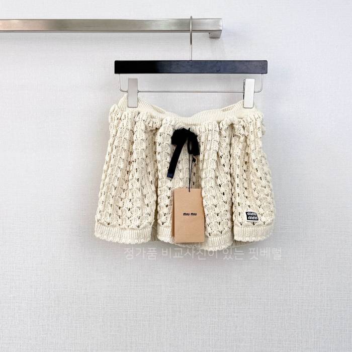 미*미우 크로셰 니트 스커트