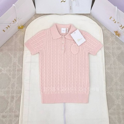 디* 메달리옹 폴로 니트 반팔 여성용