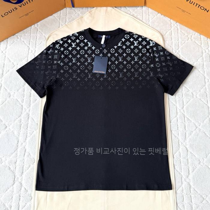 루*비통 그라디언트 코튼 반팔티셔츠