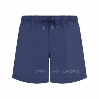 에*메스 자수 로고 드로스트링 쇼츠 반바지