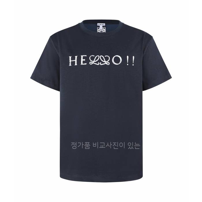 로*베 프린트 코튼 블렌드 반팔티셔츠