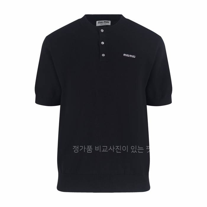 미*미우 헨리넥 니트 반팔