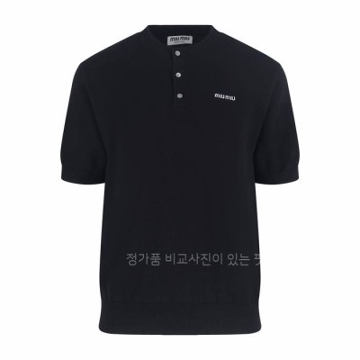 미*미우 헨리넥 니트 반팔