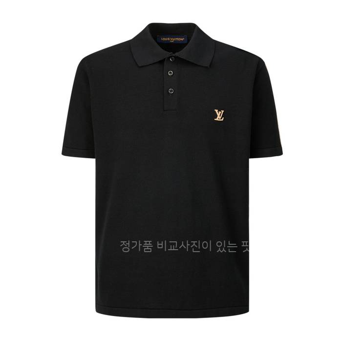 루*비통 쇼트 슬리브드 폴로 셔츠 위드 시그니처 반팔 니트