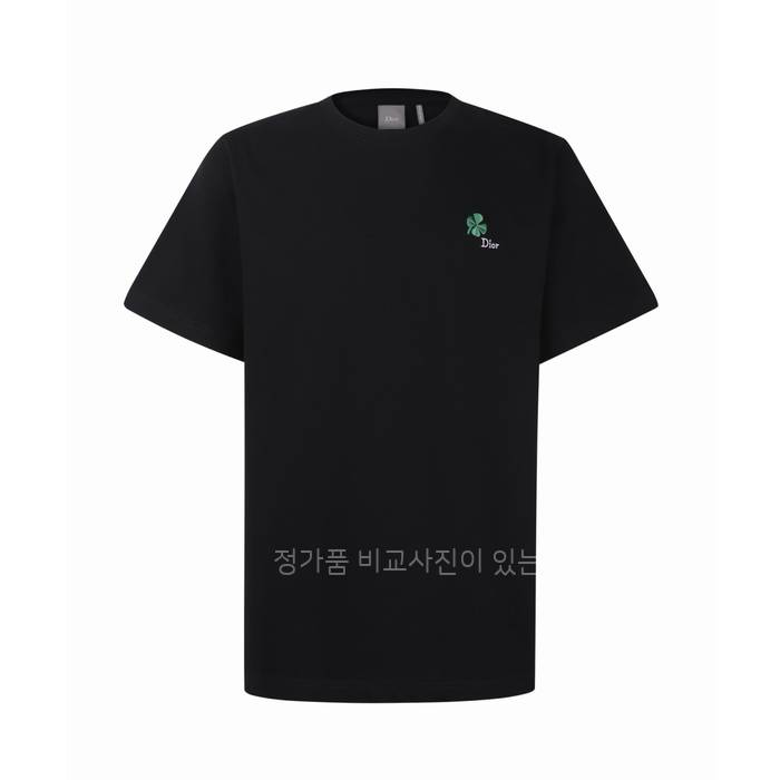 디* 클로버 자수 반팔티셔츠