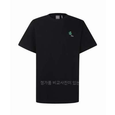 디* 클로버 자수 반팔티셔츠