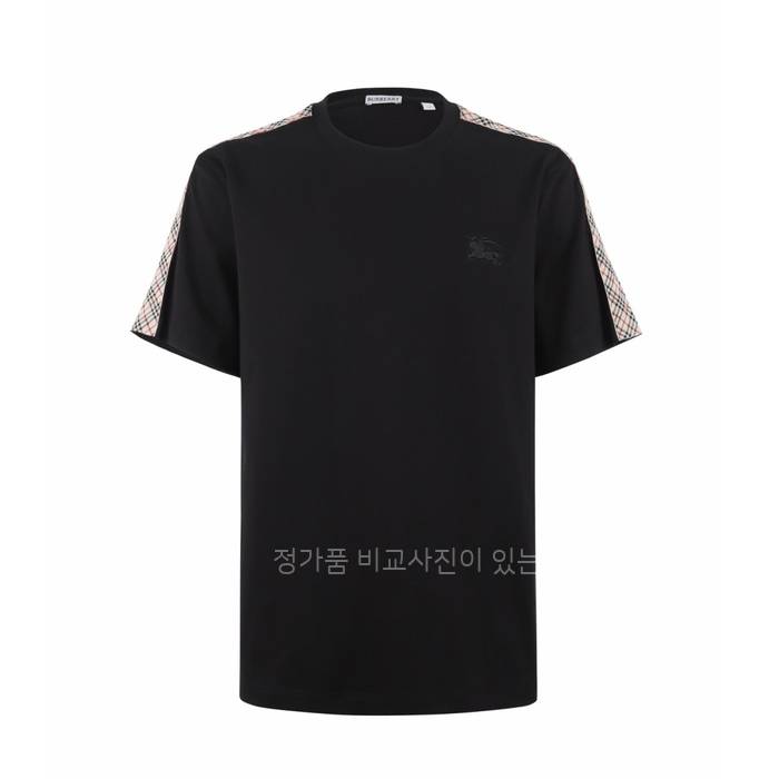 버*리 체크 트리빙 코튼 반팔티셔츠