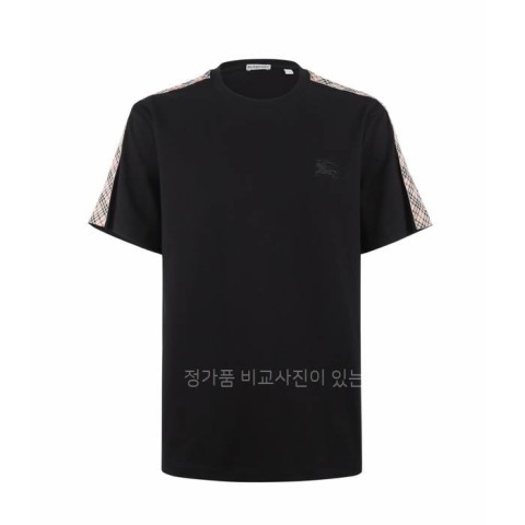 버*리 체크 트리빙 코튼 반팔티셔츠