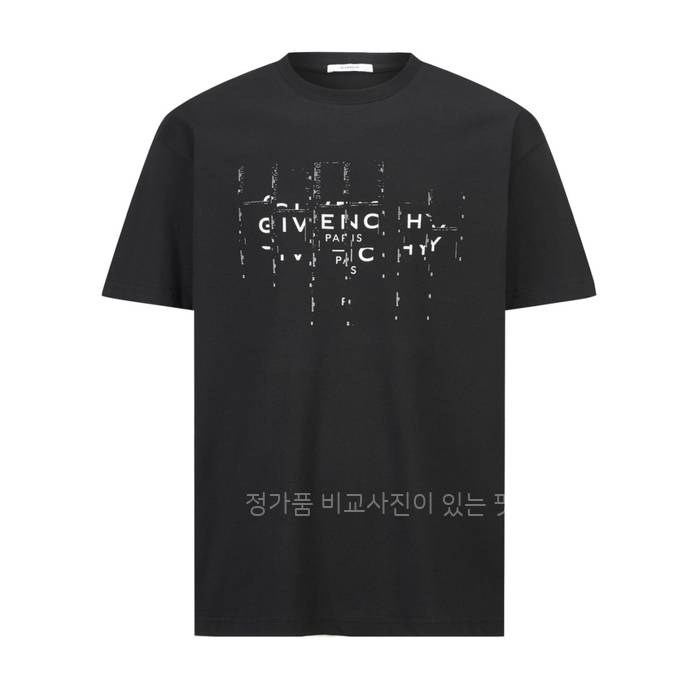 지*시 포토그래픽 네거티브 코튼 반팔티셔츠
