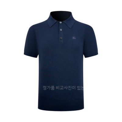 버*리 캐시미어 폴로 탑 니트 반팔