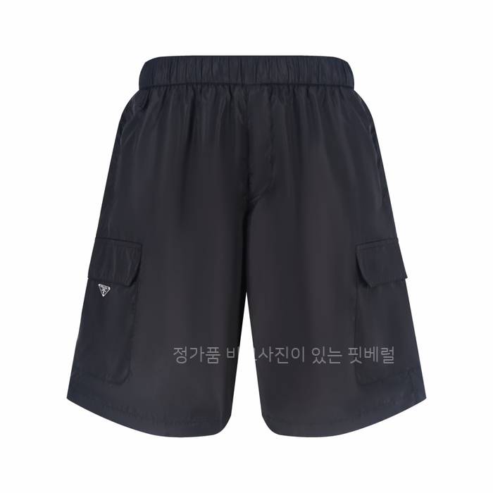 프*다 로고 나일론 카고 쇼츠 반바지