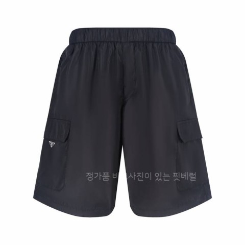프*다 로고 나일론 카고 쇼츠 반바지