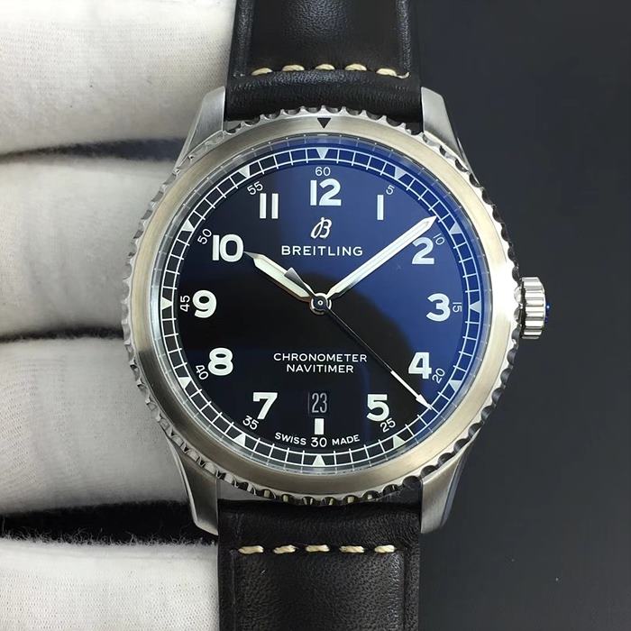 브라이틀링(Breitling)네비타이머 8 블랙 가죽스트랩