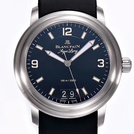 블랑팡(BLANCPAIN)르망 빅데이트 2850B 스틸 블랙다이얼 러버스트랩