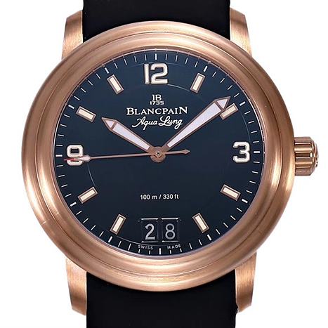 블랑팡(BLANCPAIN)르망 빅데이트 2850B 로즈골드 블랙다이얼 러버스트랩