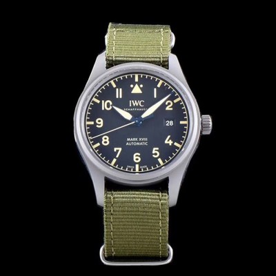 아이더블유씨(IWC)마크18 헤리티지 티타늄 블랙다이얼 그린나일론스트랩 IW327006